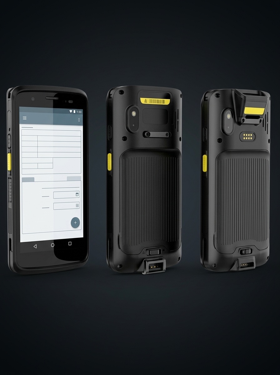 T1 industrial handheld terminal with touchscreen and barcode scanner